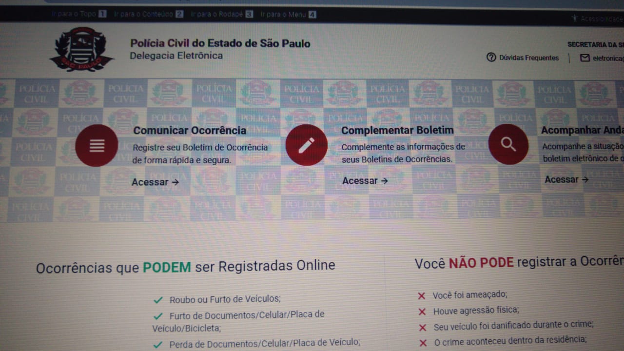 Delegacia Eletrônica amplia opções para ocorrências virtuais