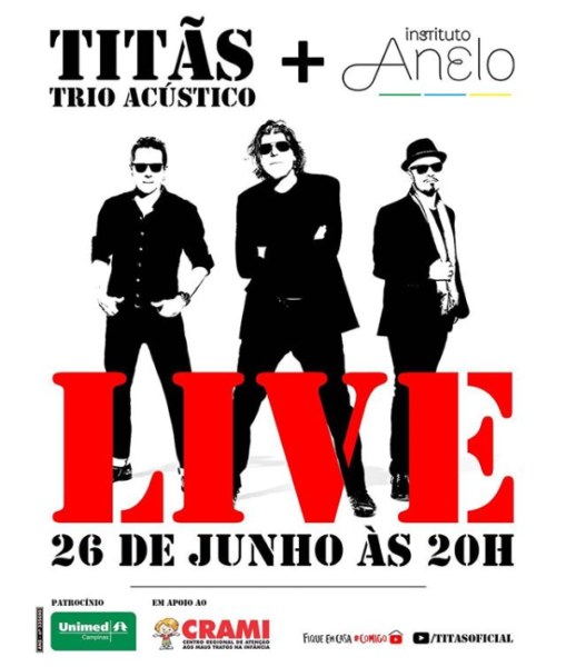 Instituto Anelo participa de Live solidaria do Titãs