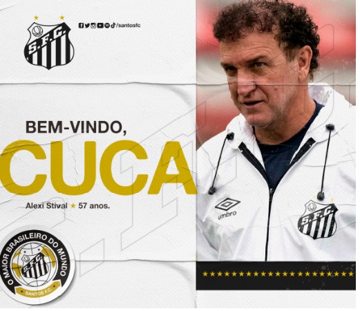 Santos confirma a contratação do técnico Cuca