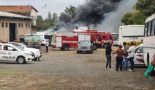 Incêndio destrói ônibus em Paulínia; veja fotos