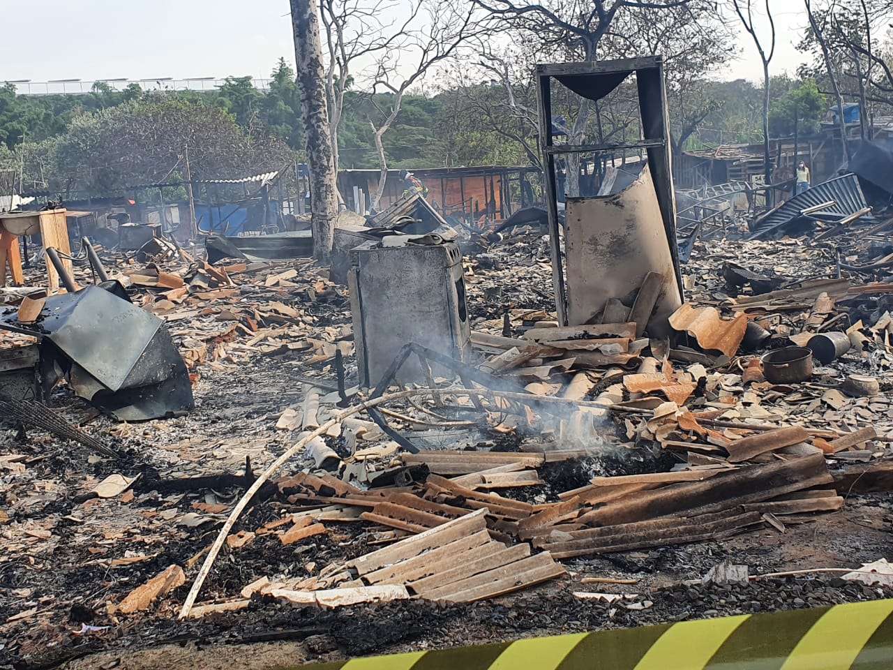 Incêndio atinge ocupação de Campinas