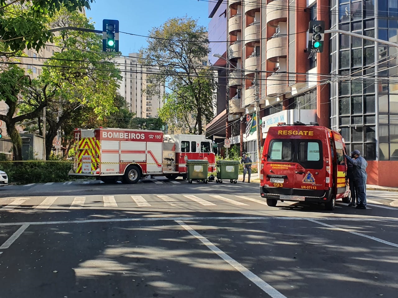 Queda de árvore fecha avenida em Campinas
