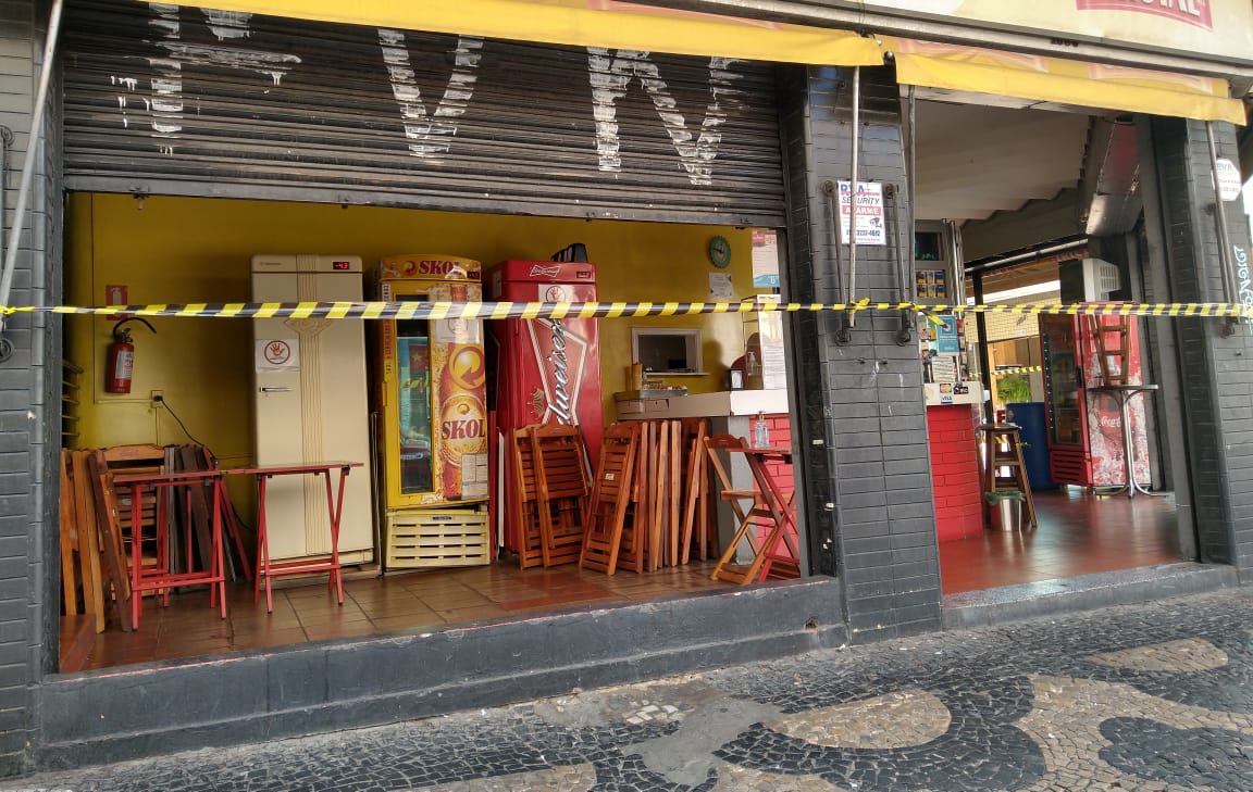 Campinas amanhece só com serviço de entrega em bares e restaurantes