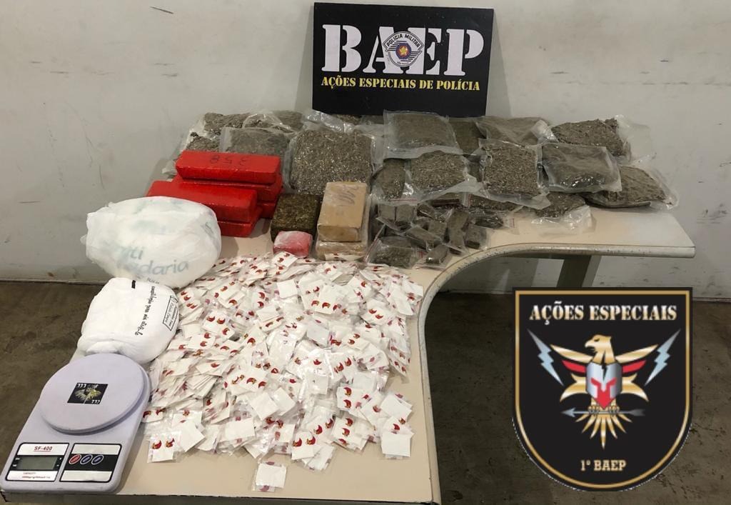 Casal é preso com 15 kg de drogas em Campinas