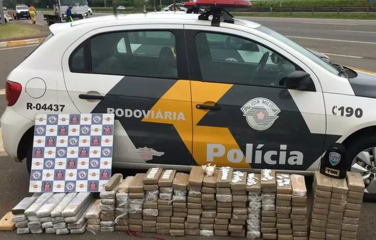 Quatro são presos com 140 kg de drogas na Bandeirantes