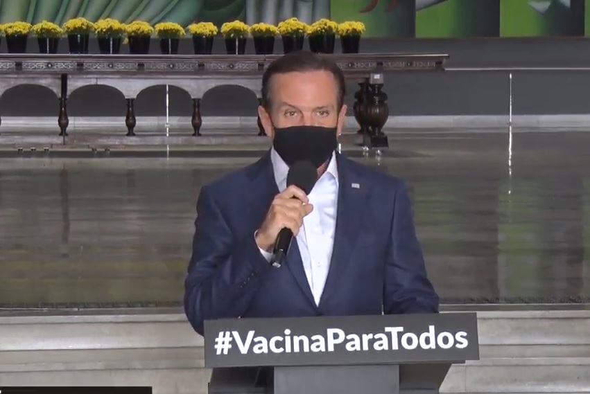 Doria cobra Ministério da Saúde sobre falta de vacina no Brasil