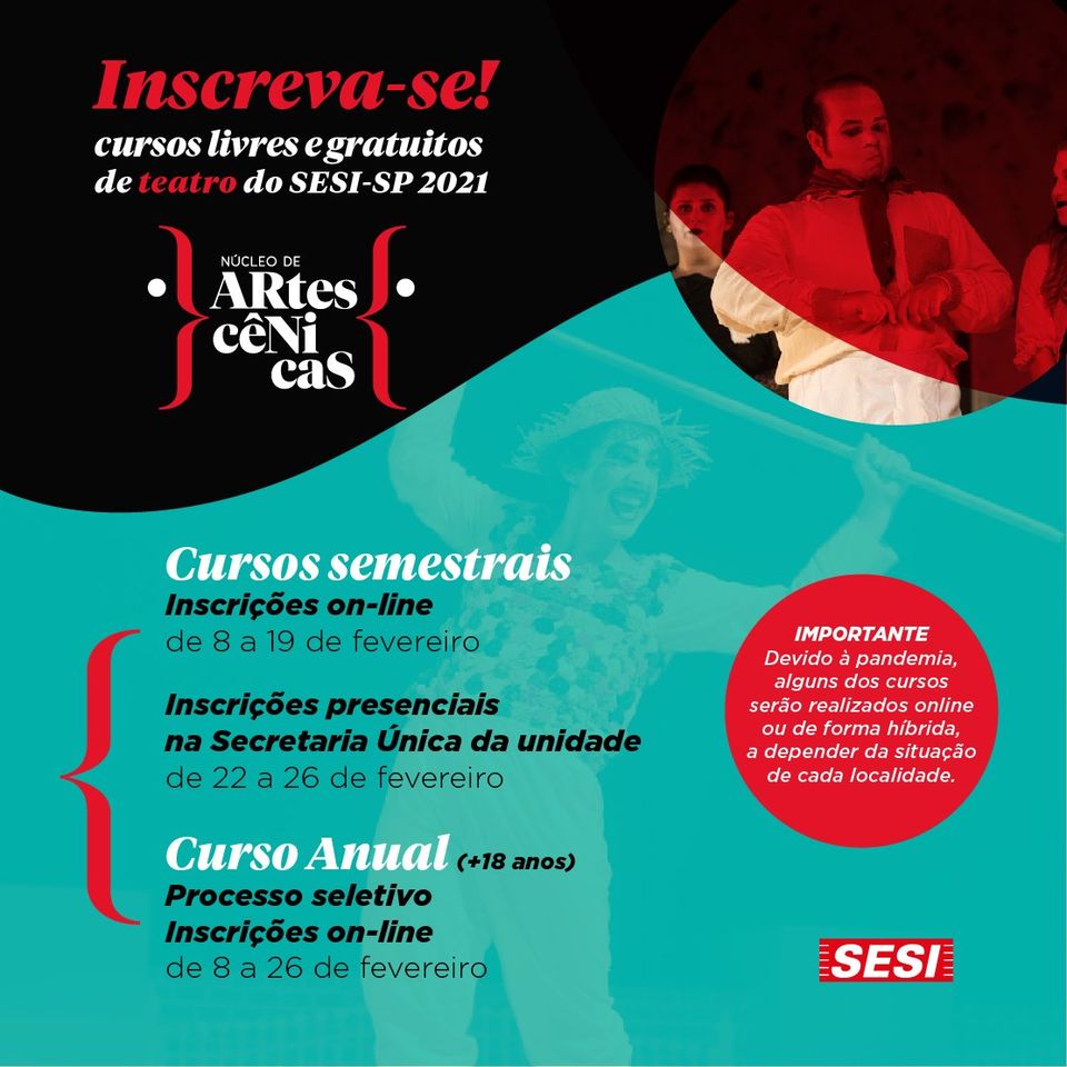 Sesi Campinas Amoreiras traz cursos gratuitos de teatro