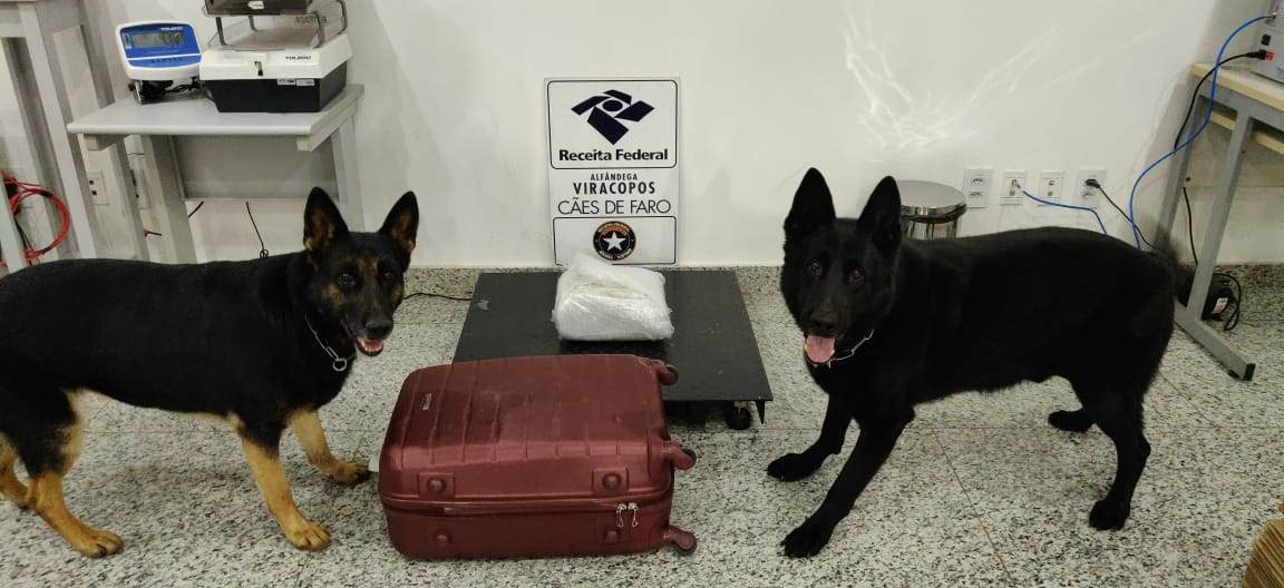 Receita apreende quatro quilos de drogas em Viracopos