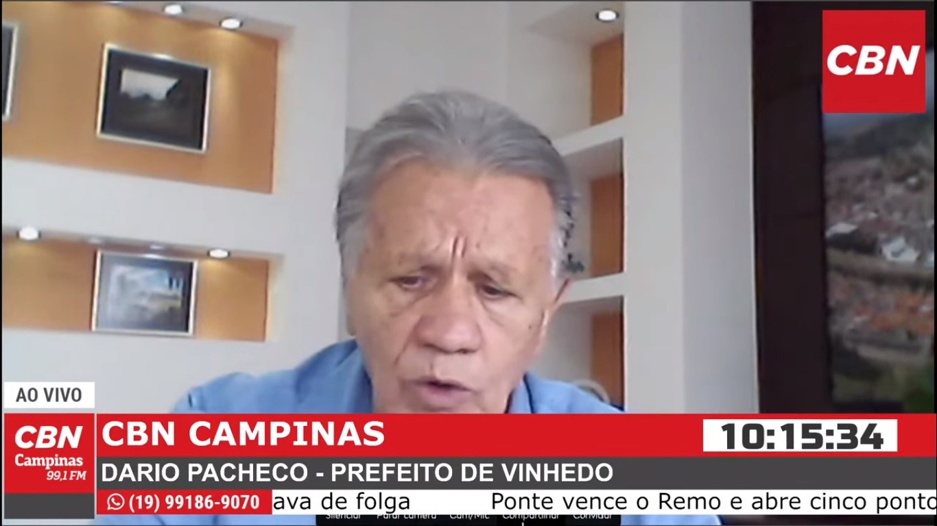 Prefeito de Vinhedo é diagnosticado com covid-19