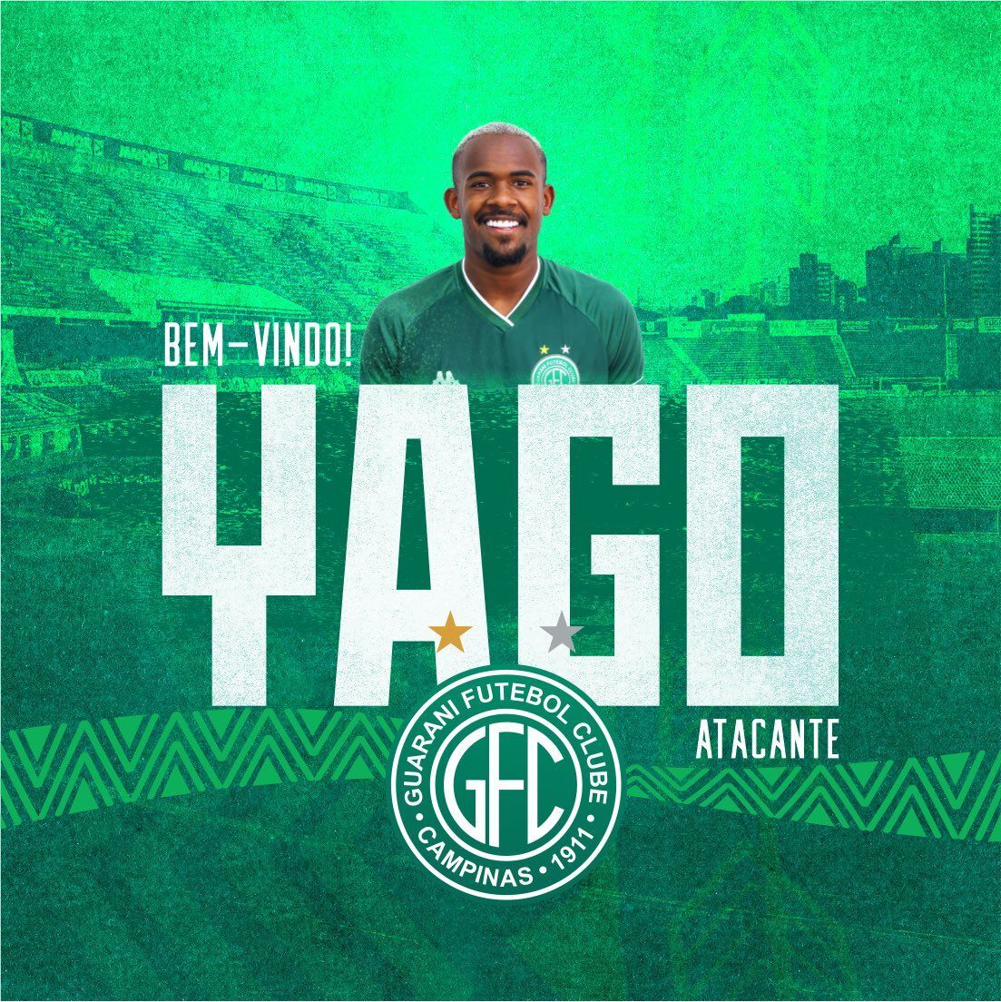 Guarani acerta contratação de atacante Yago por empréstimo