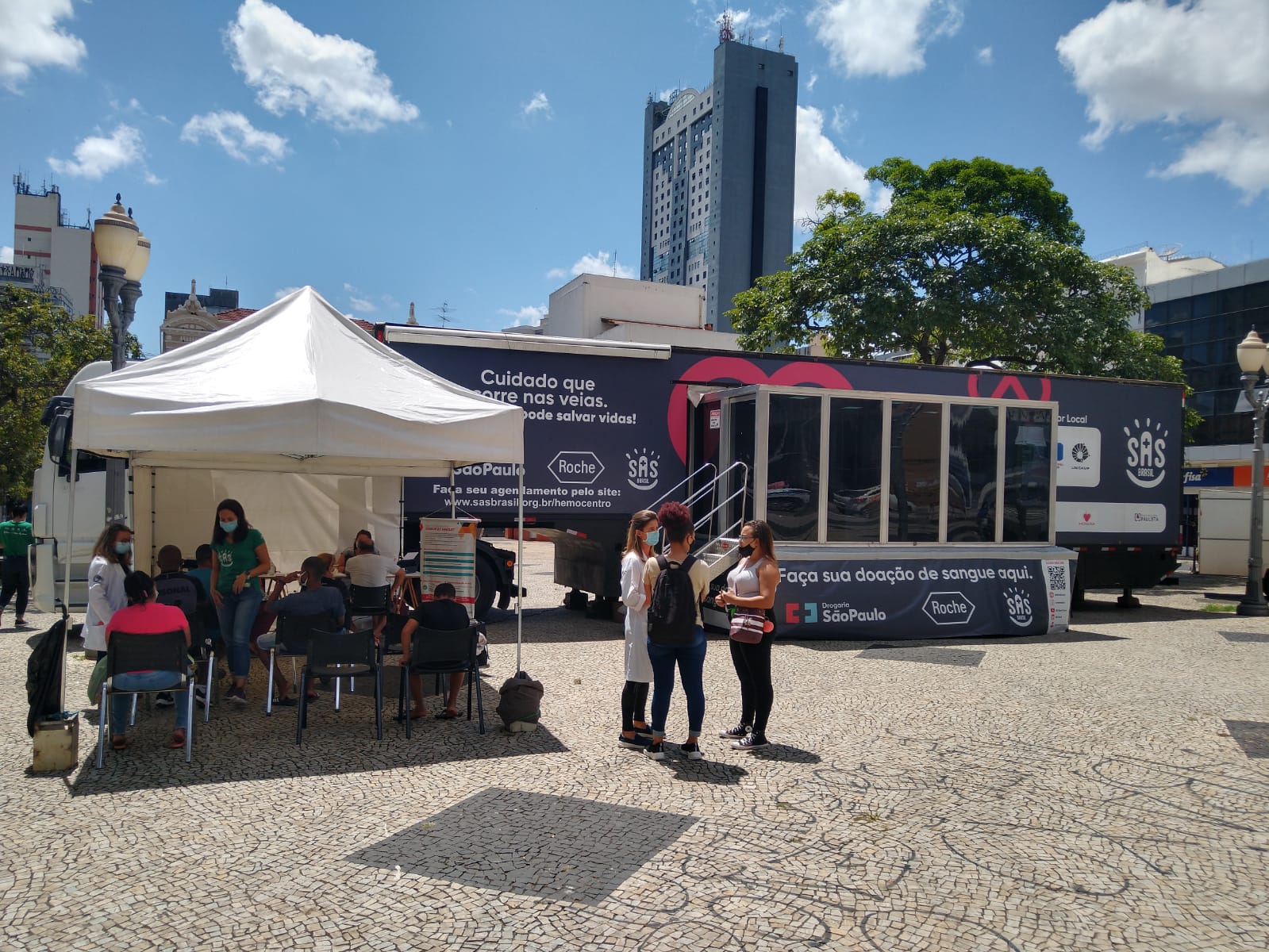 Carreta do Hemocentro estará no Largo do Rosário todas manhãs até quinta