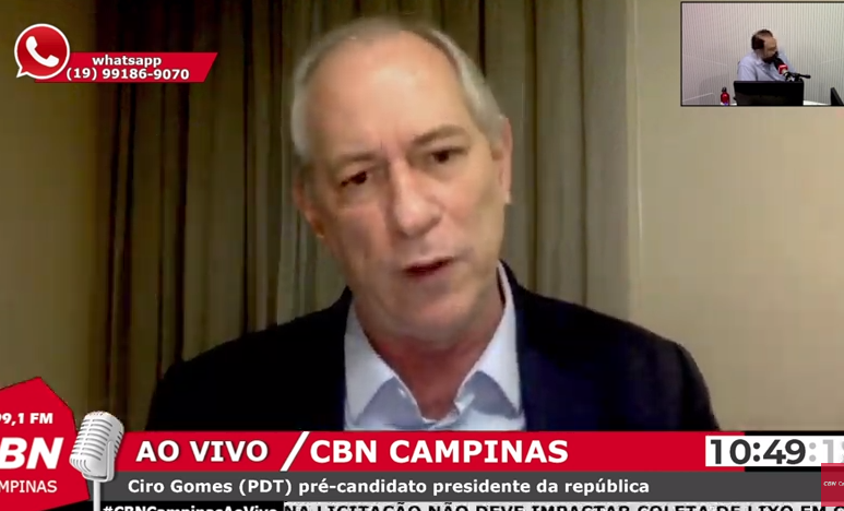 Ciro Gomes diz que “não pega no pé” do ex-presidente Lula