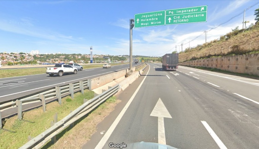 Acidente bloqueia acesso da Rod.  D. Pedro à Rodovia Campinas-Mogi