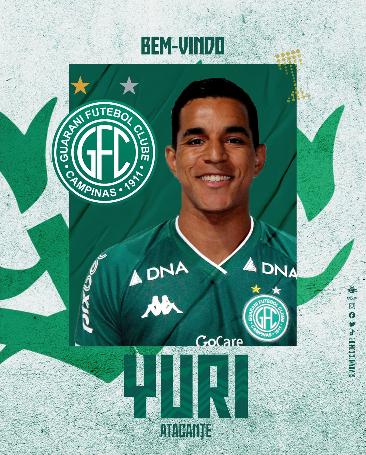 Guarani apresenta atacante Yuri