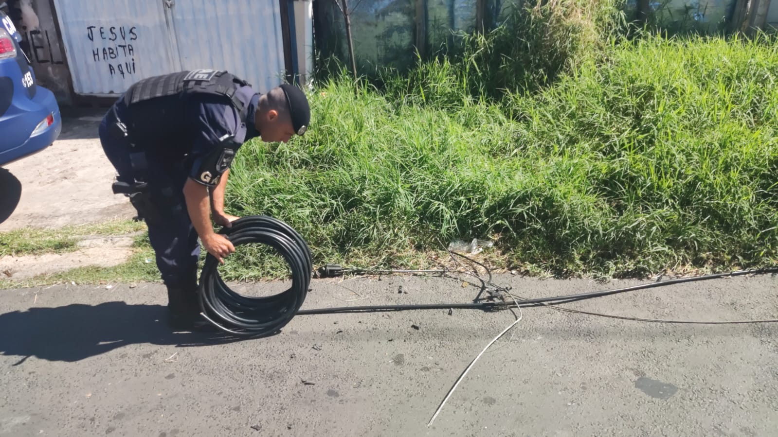 Guarda Municipal recupera 35 metros de fios de cobre furtados em Campinas