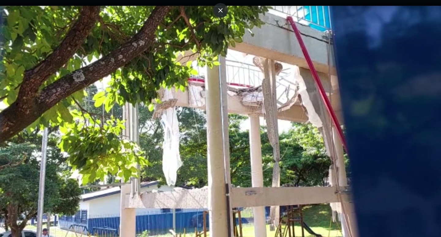 Creche fechada após desabamento de caixa d’água ainda segue sem receber os alunos