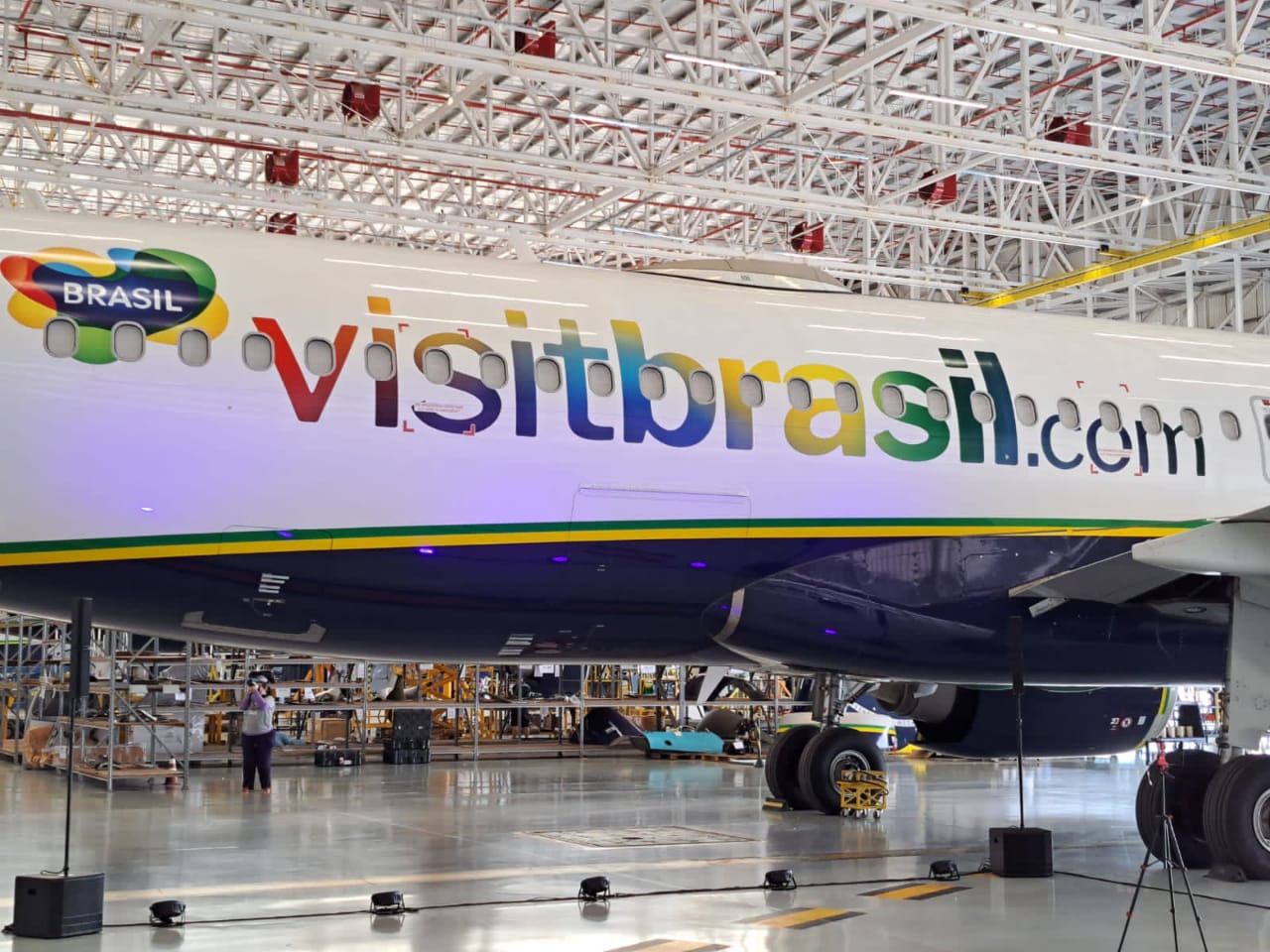 Para incentivar turismo, aeronaves ganham ‘Marca Brasil’ em Campinas