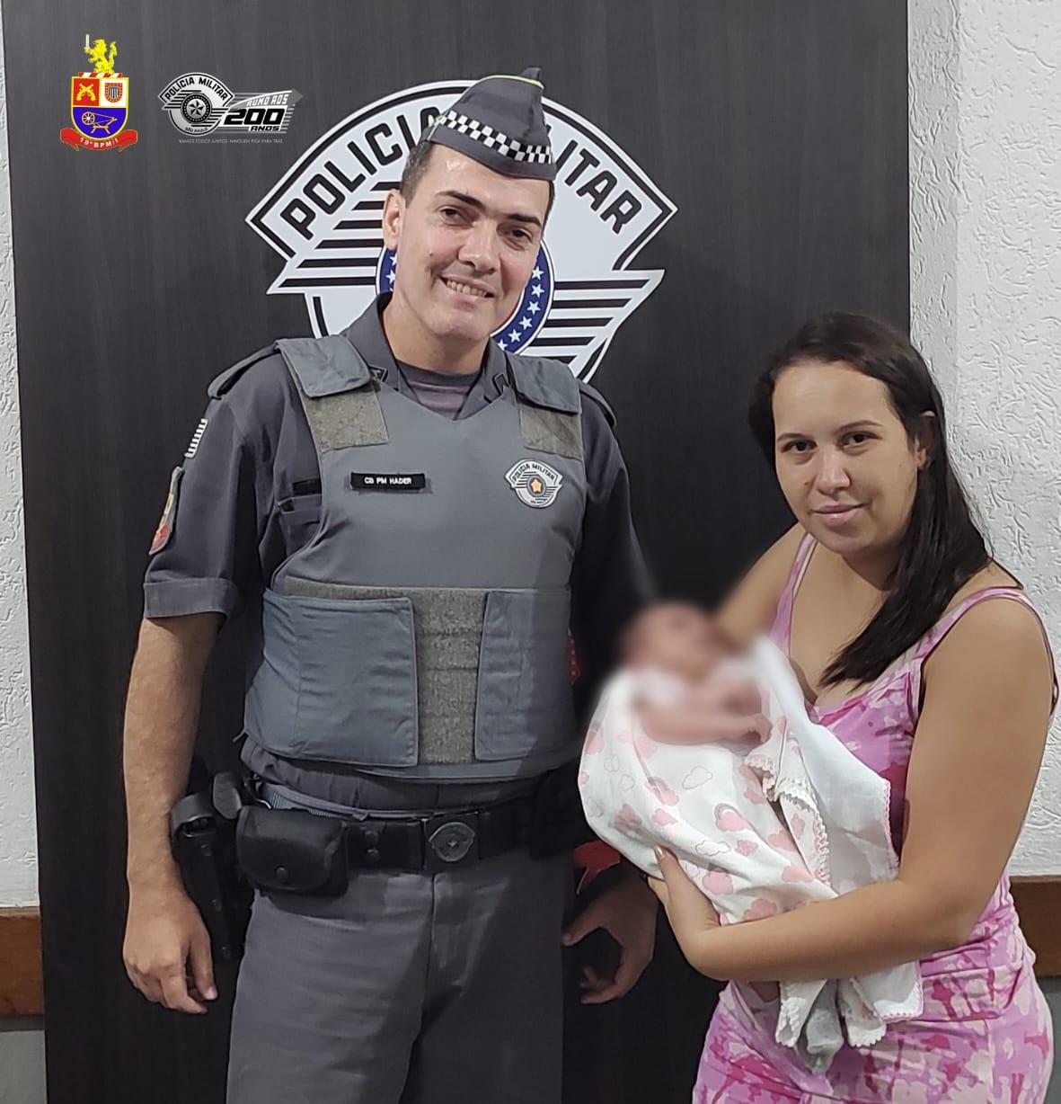 Policial ajuda a desengasgar bebê em Americana; 2º caso em dois dias