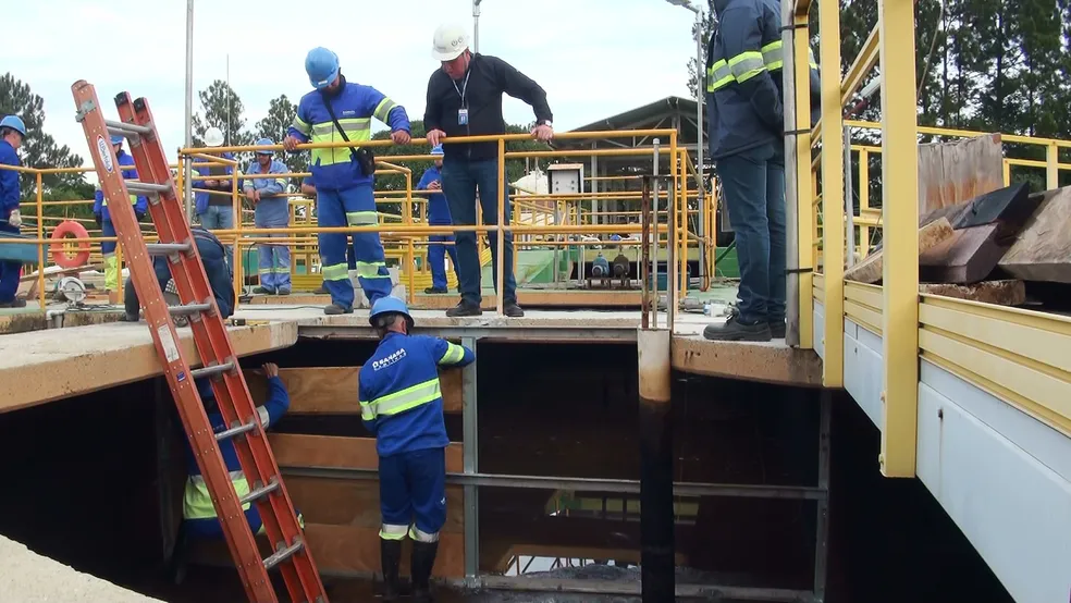 Sanasa finaliza obra de comporta em estações de tratamento
