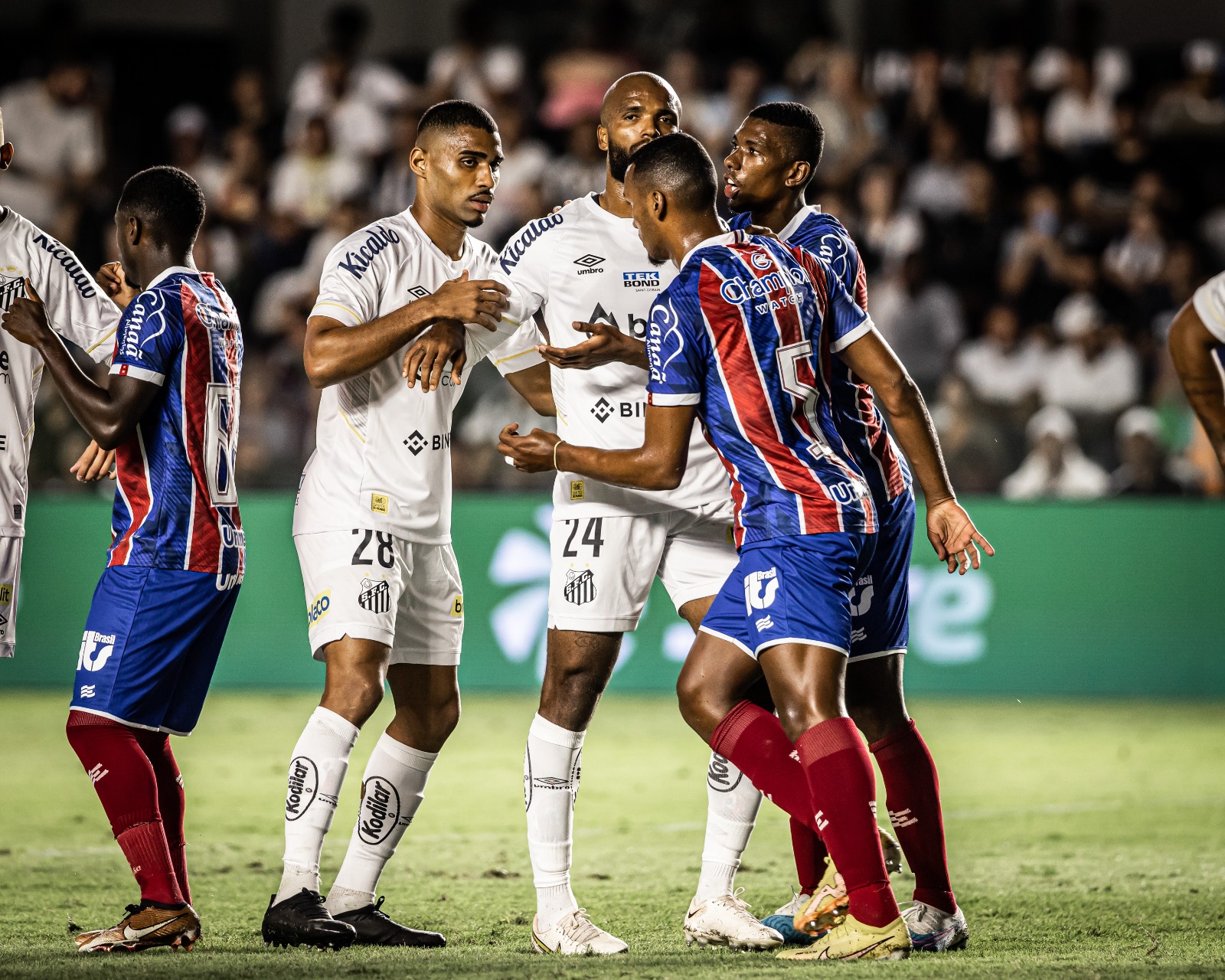 Técnico Odair Hellmann reclama da arbitragem no empate do Santos com Bahia