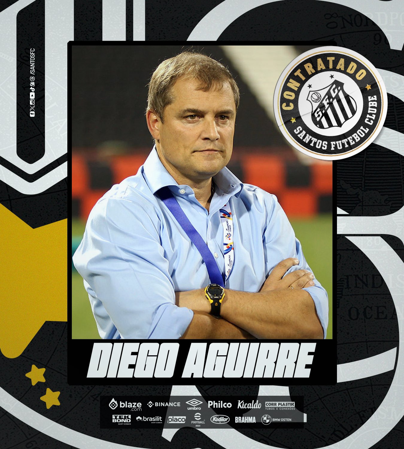 Diretoria confirma Diego Aguirre como novo técnico do Santos