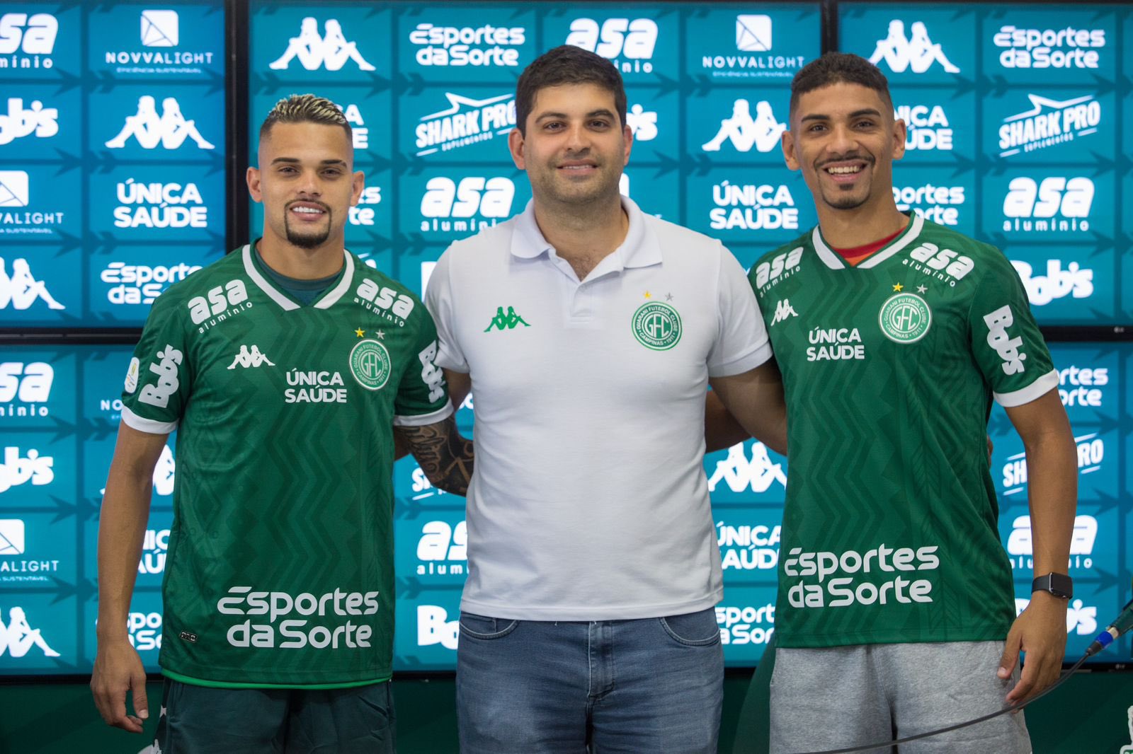 Guarani apresenta atacante Pablo Thomaz e o zagueiro Lucas Adell