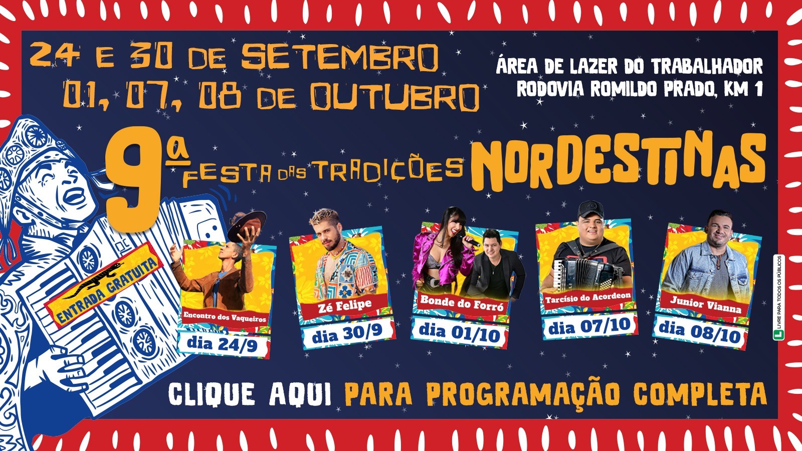 Festa das Tradições Nordestina começa neste domingo (24) com encontro de vaqueiros