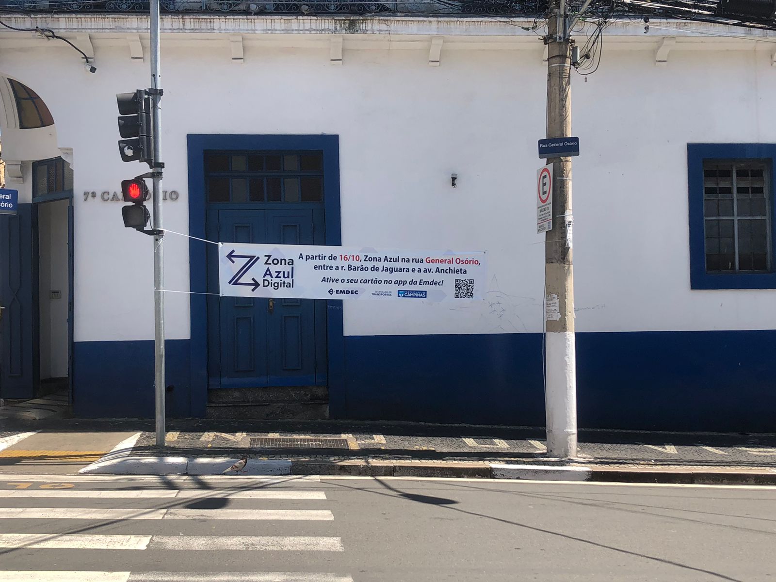 Zona Azul disponibiliza vagas na rua General Osório, Centro de Campinas