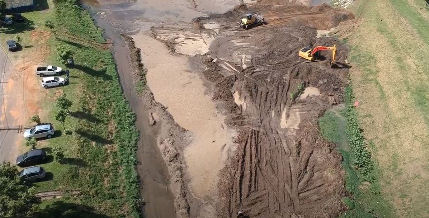 Desassoreamento do Piscinão da Norte-Sul deve durar uma semana