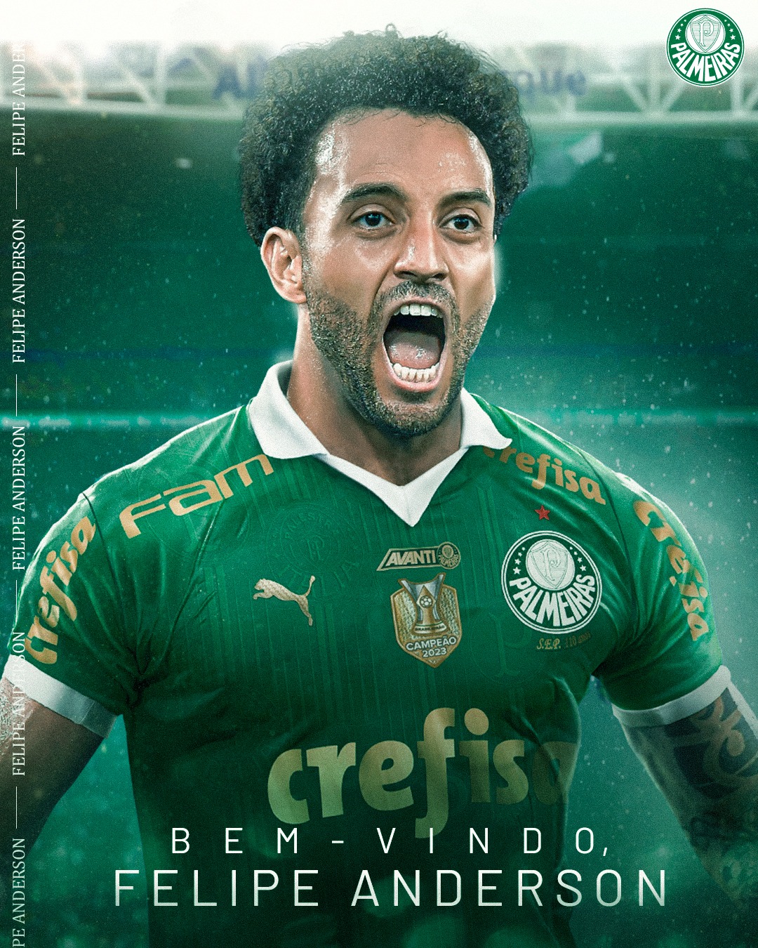 Felipe Anderson chega ao Palmeiras para voltar a Seleção Brasileira