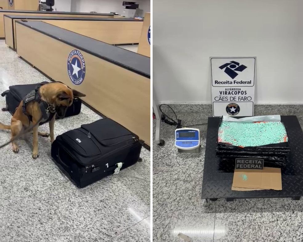 Mulher é presa com 15kg de drogas em Viracopos