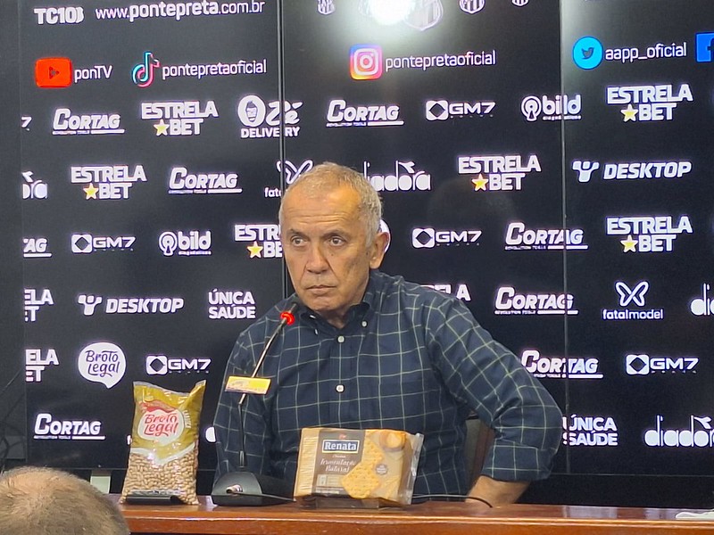 Técnico Nelsinho Baptista lamenta lesões no primeiro tempo em derrota da Ponte