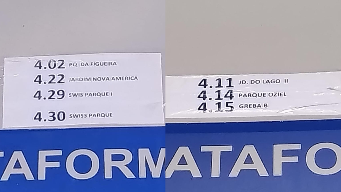 Passageiros registram erros ortográficos em placas do Terminal Central