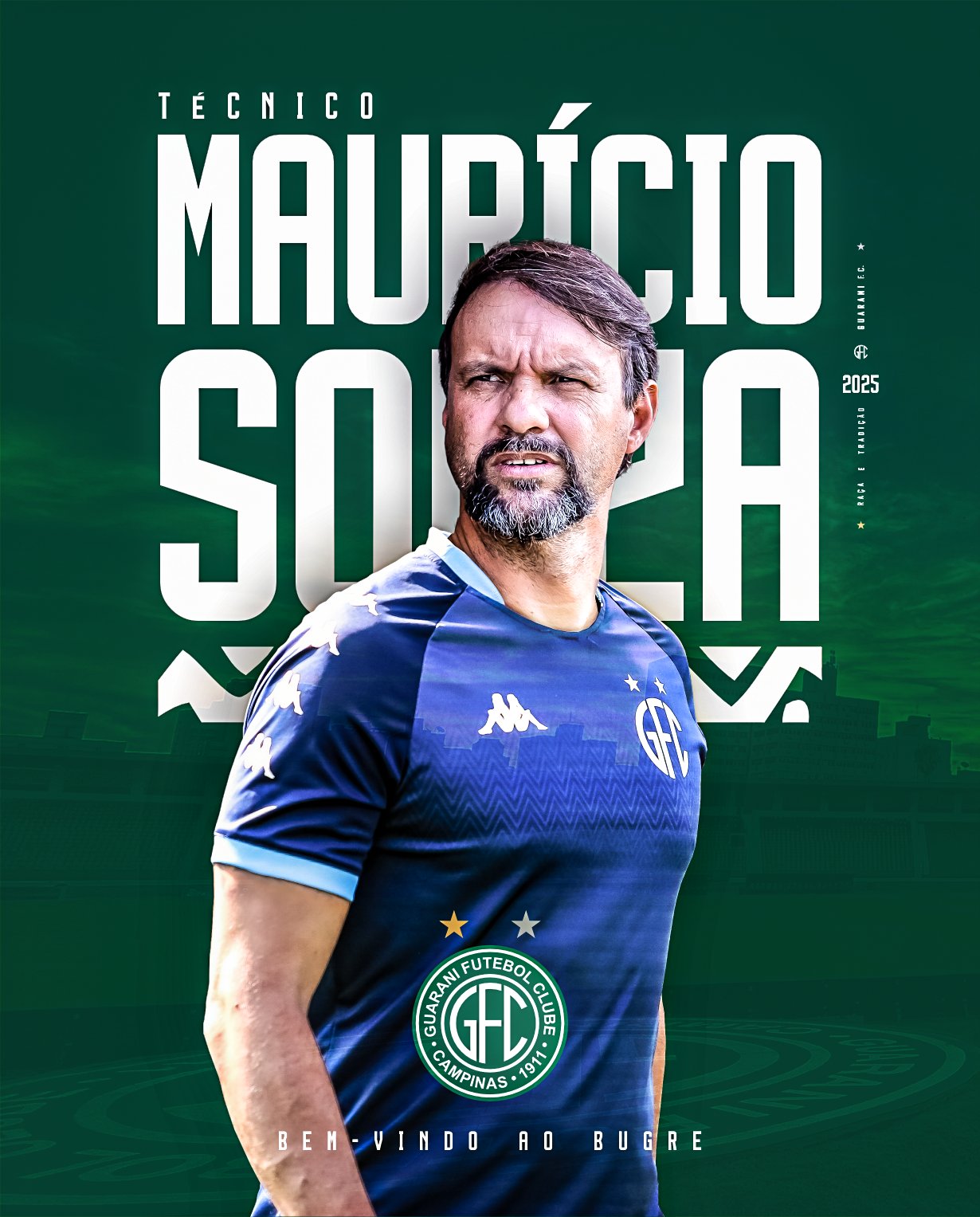 Guarani confirma contratação de técnico Maurício Souza