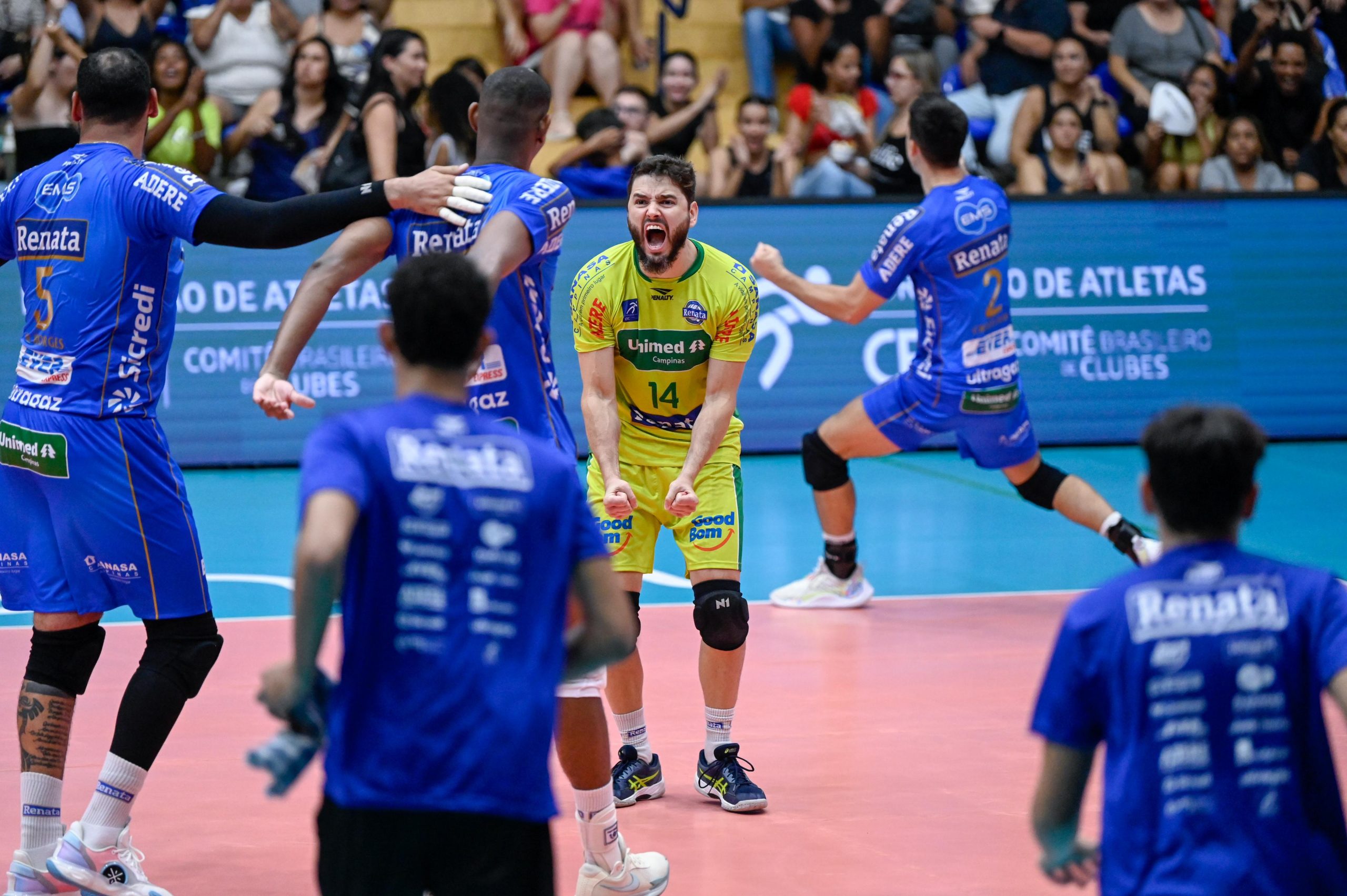 Com virada espetacular no terceiro set, Vôlei Renata vence o Suzano pela Superliga