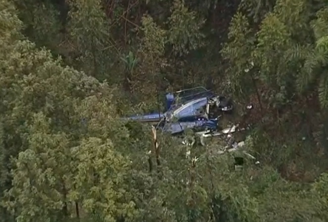 Casal de Americana morre após queda de helicóptero em Caieiras