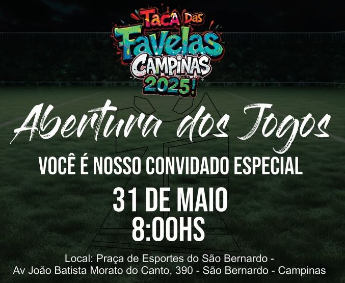 Primeira rodada da Taça das Favelas 2025 acontece neste final de semana
