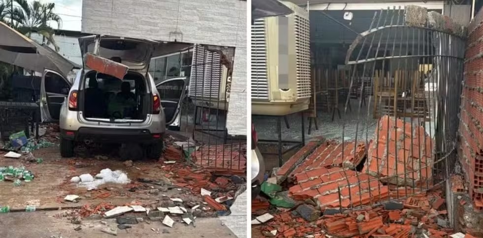 Motorista perde controle do carro e invade restaurante em Americana