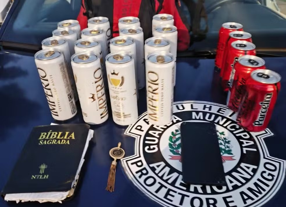 Homem é preso após furtar Bíblia e cervejas de igreja em Americana