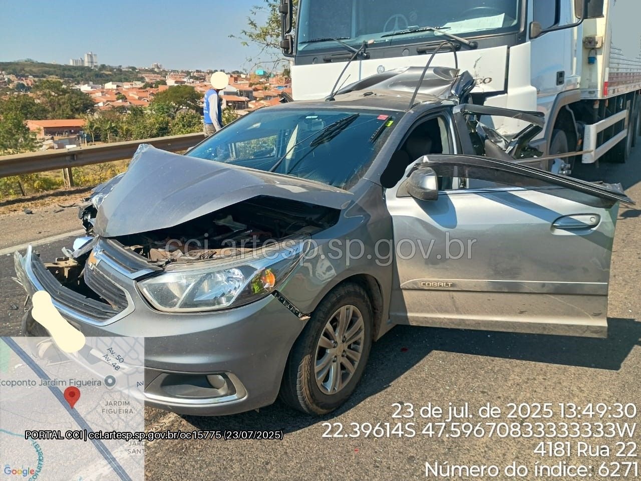 Engavetamento deixa um morto na Rod. Washington Luís, em Rio Claro 