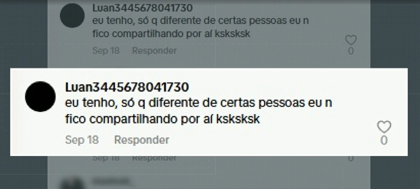comentários redes sociais