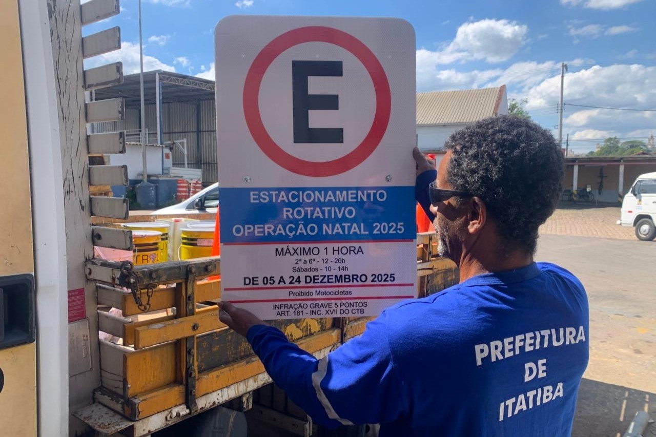 Itatiba cria zona azul gratuita para estimular comércio no fim de ano