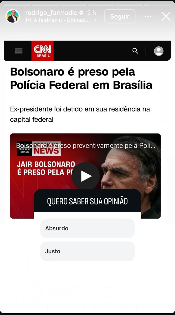 Vereadores de Campinas repercutem prisão preventiva de Bolsonaro