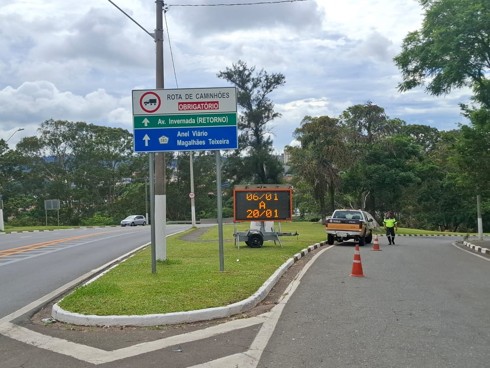 Alça da Av. Invernada para Av. Gessy Lever fica interditada até dia 20 em Valinhos
