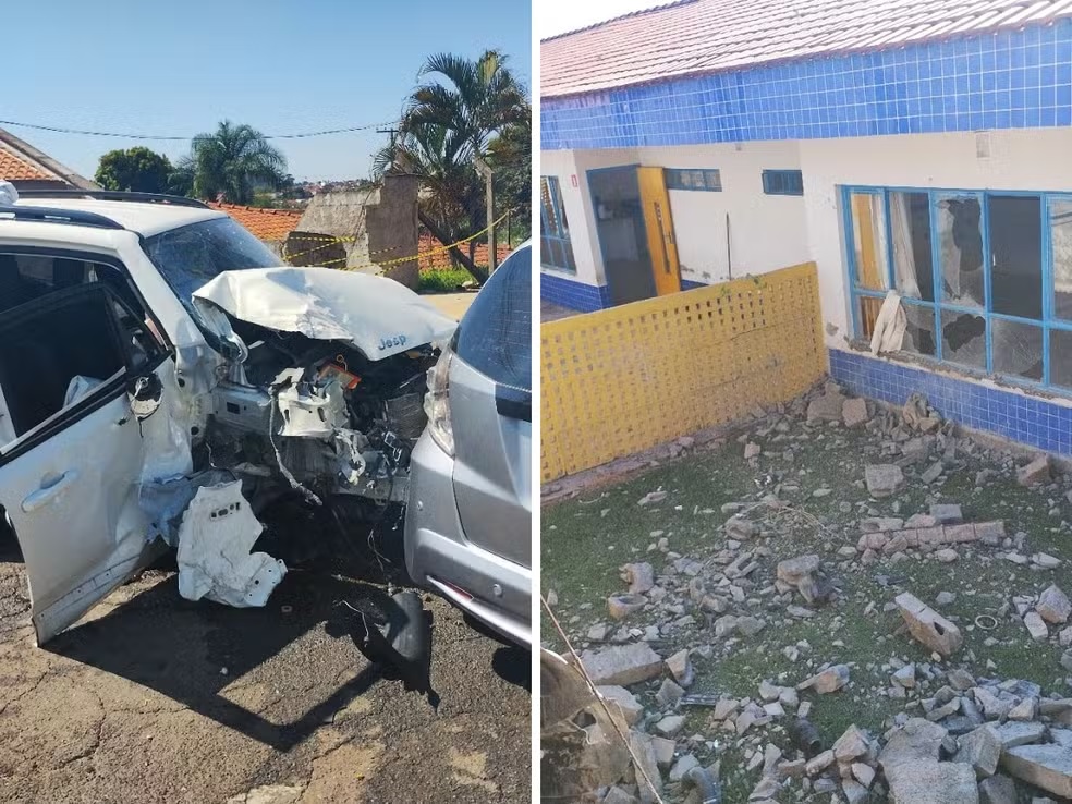 Creche em Mogi Guaçu teve aulas suspensas após carro atingir muro