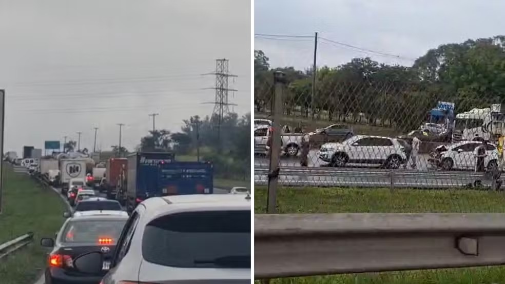 Rodovia Anhanguera tem quatro acidentes em 20 minutos entre Campinas e Sumaré