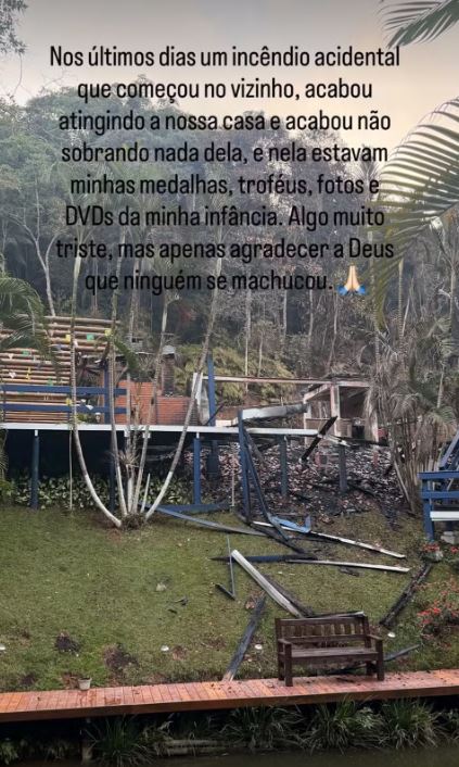 Incêndio atinge casa do goleiro Caíque França: "Agradecer a Deus que ninguém se machucou"