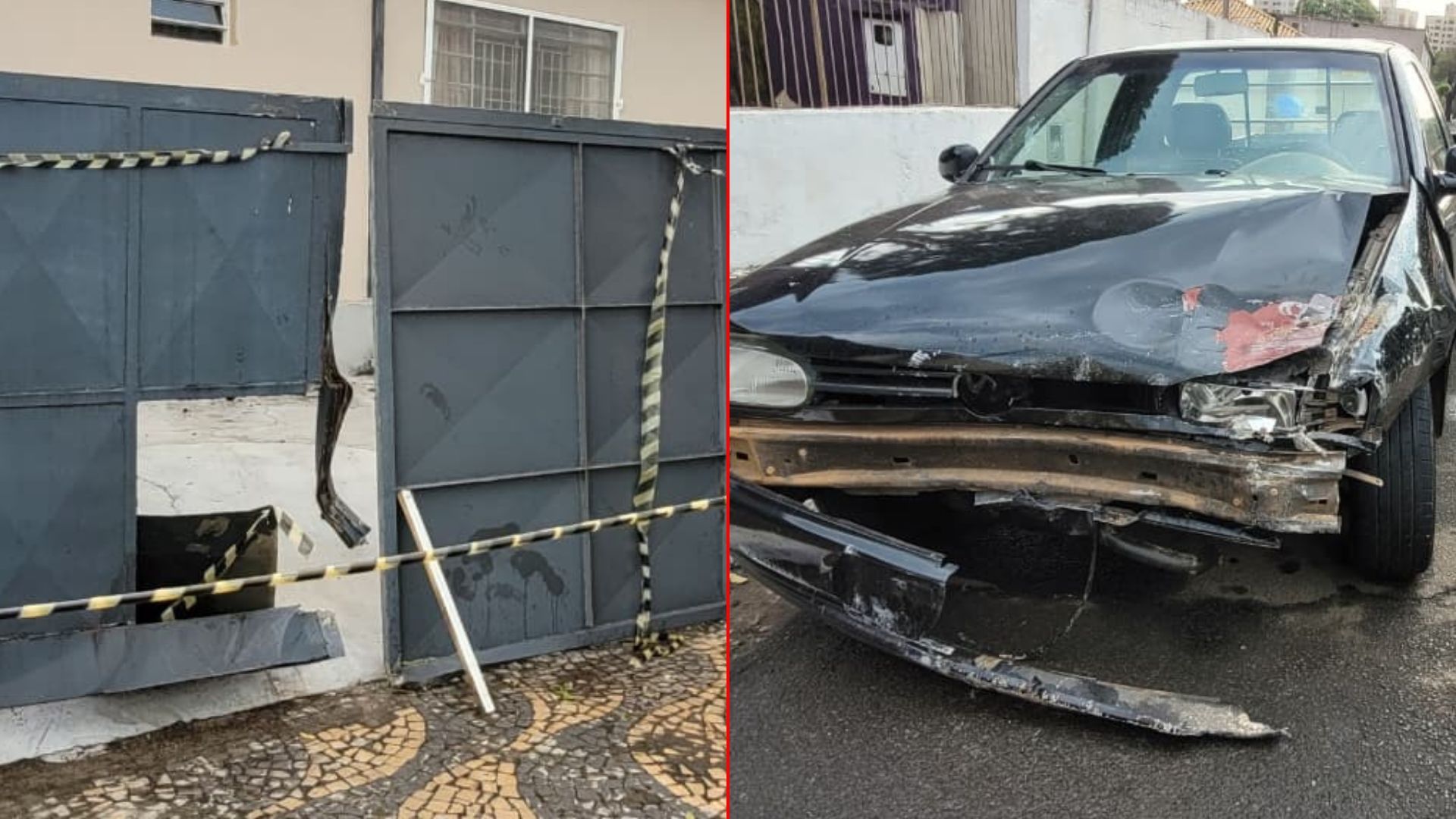 Motorista é preso após carro derrubar portão e atingir imóvel em Americana 