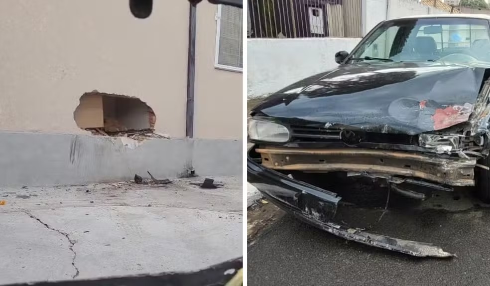 Motorista é preso após carro derrubar portão e atingir imóvel em Americana