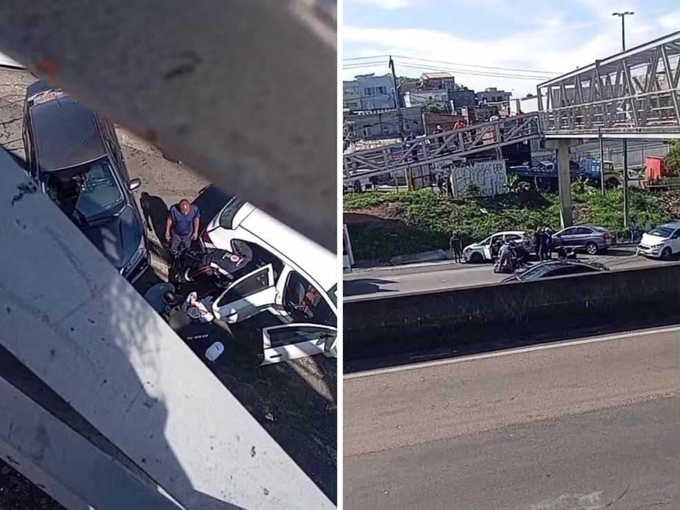Engavetamento com quatro carros deixa duas pessoas feridas na Santos Dumont, em Campinas